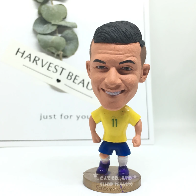 Фигурка Soccerwe спортивные футболки звезды Бразилия Coutino 11 # подвижные суставы