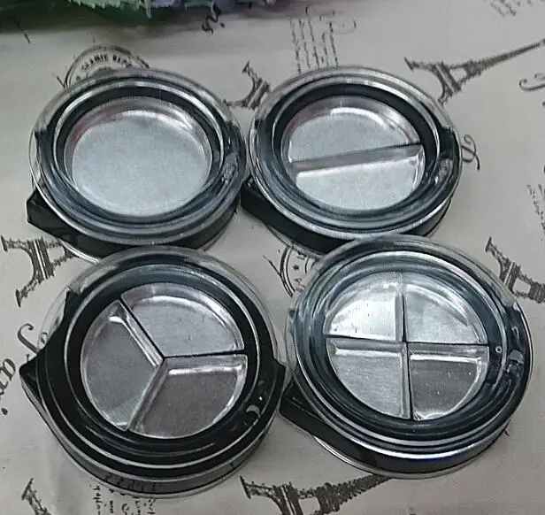 10 шт./лот алюминиевый пластиковый пустый футляр для теней глаз/румян/пудры