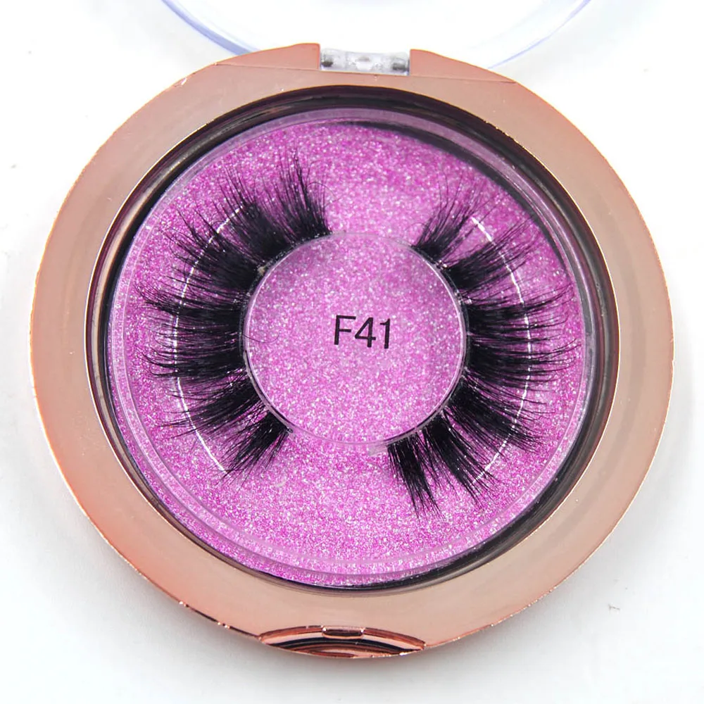 1 пара коробка из розового золота 3D норковые глаза ручная работа безжалостная