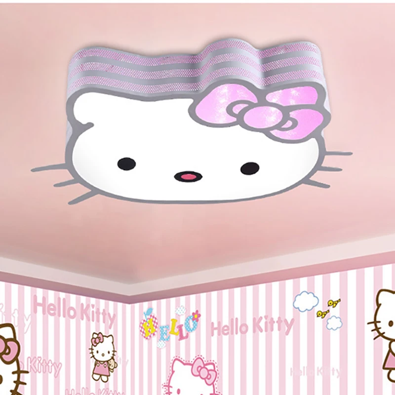 Новый прекрасный потолочный светильник Hollo Kitty для детской спальни с рисунком из