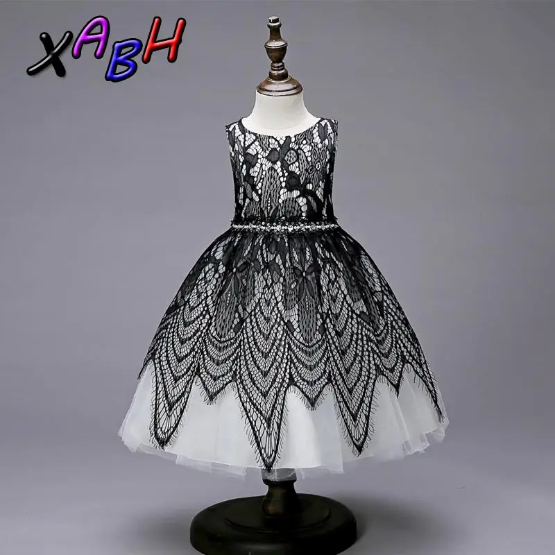 Children's dress princess lace Costume performance clothing Paillette Cotton Casual Summer Floral Sundress Party | Детская одежда и