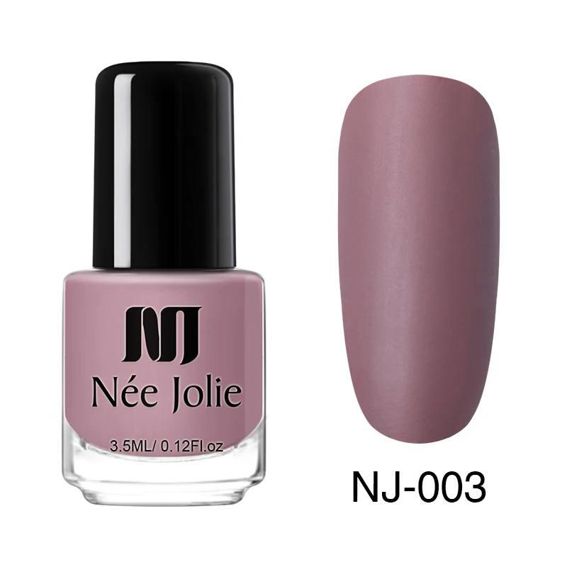 Matte-03 NEE JOLIE Серебряный Блестящий лак для ногтей Быстросохнущий Черный Фиолетовый матовый лак для ногтей лак для маникюра для дизайна ногтей - Цвет: Matte-03