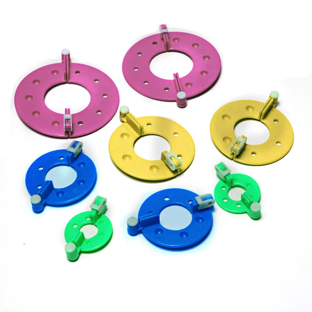 Мяч ткач 8 шт. 4 размера набор помпонов пластиковый Pom Maker Клевер пух инструмент для