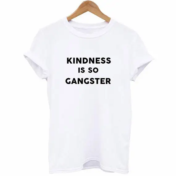 Футболка женская с принтом надписи Kindness Is So G забавный топ рисунком Tumblr