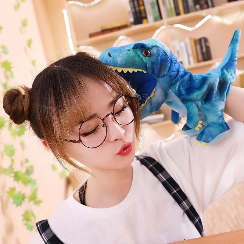 Куклы Динозавры для детей плюшевые мягкие марионетки животные игрушки
