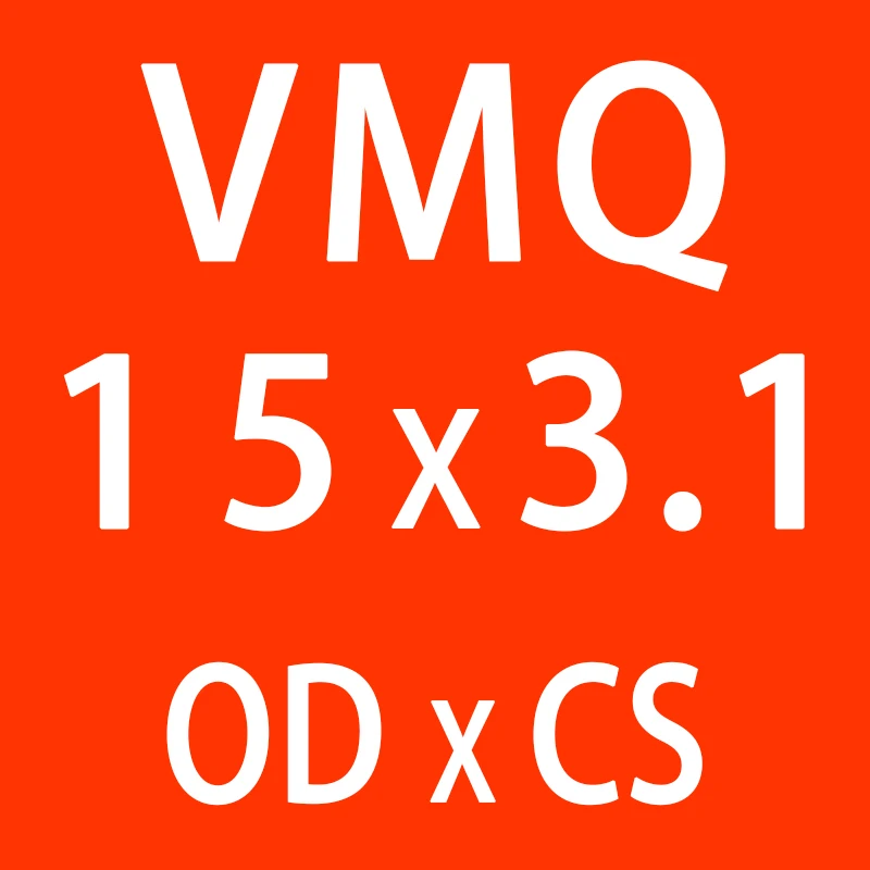 10 шт./лот красные силиконовые кольцо из силикона/VMQ-хомут с круглым воротником для мальчиков и девочек 3,1 мм Толщина OD10/11/12/13/14/15/16/17/18/19/20 мм(материк) резиновое уплотнительное кольцо уплотнение прокладка - Цвет: OD15mm
