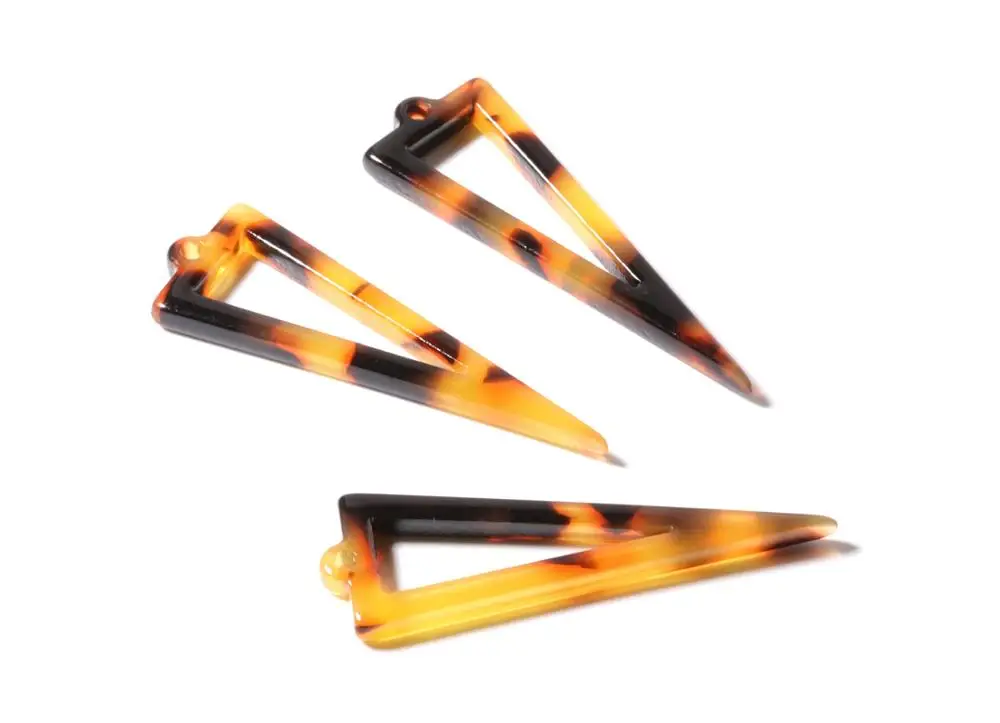 

Acrylic Earring Charms -Tortoise Shell Earrings -Triangle Shaped - Earring -Accessories -6pcs/lot -40.3 x12.8mm x2.62mm - AC1085