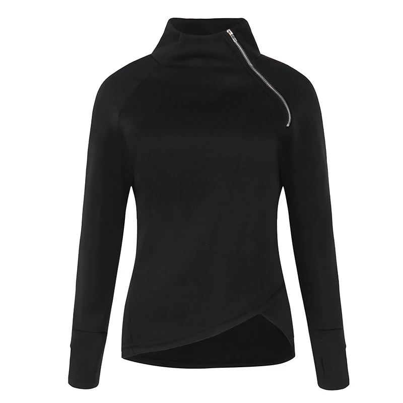 ZANZEA Women Hoodies Sweatshirts 2021 Autumn Casual Solid Long Sleeve Turtleneck Pullovers Zippers Slim Fit Blusas Plus Size Top | Женская