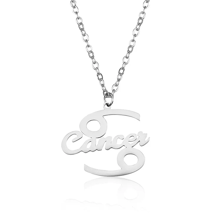 Цепочка с подвеской в виде знака зодиака из нержавеющей стали | Украшения и