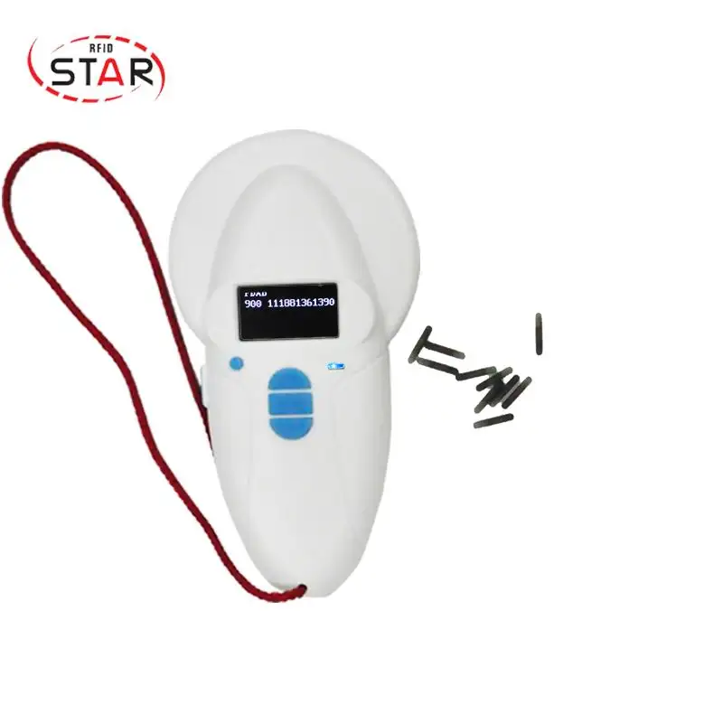 RFID считыватель микрочипов со сканерами шприцов для животных + 10 капсула