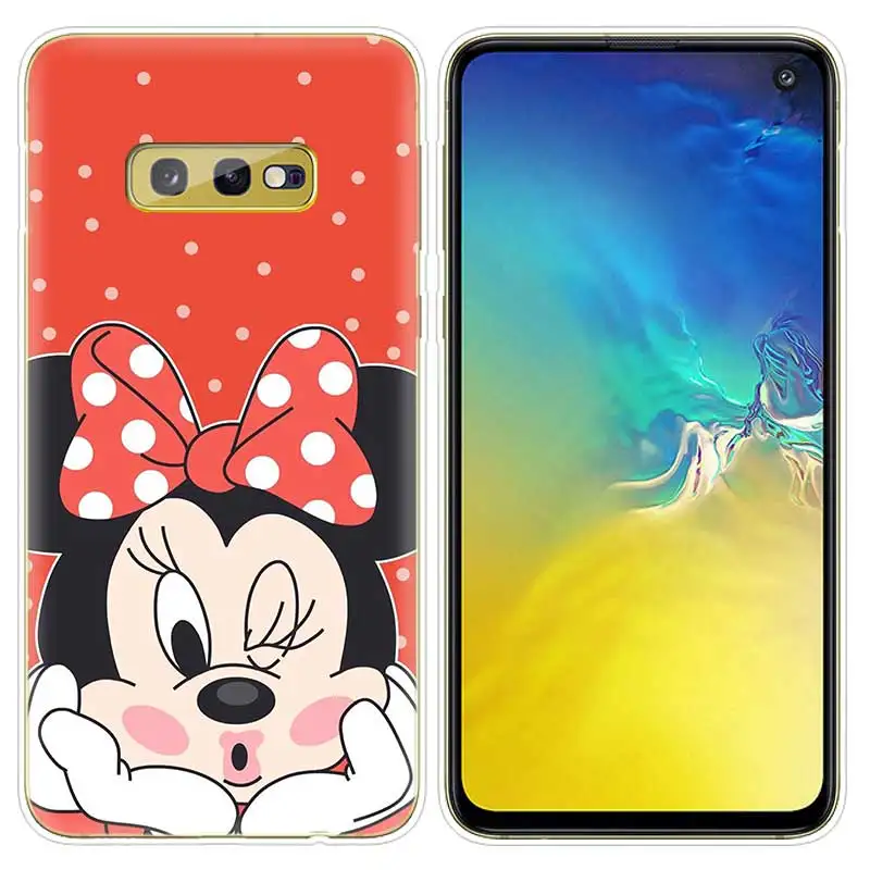 Силиконовый чехол для samsung Galaxy S10 S10e S8 S9 J4 J6 A6 A8 плюс 5G M30 M20 M10 A50 A30 A10 крышка Минни Мышь