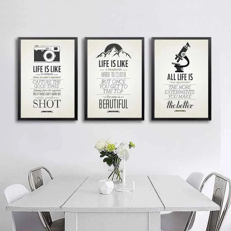 Жизнь Цитата мотивационные плакаты и принты настенная живопись холст домашний