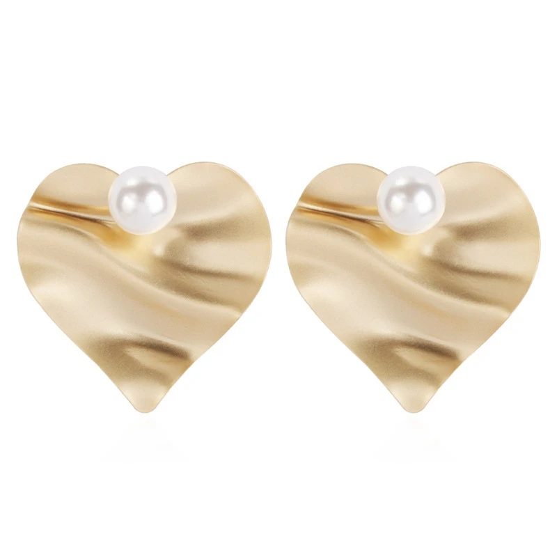 DAZNE в форме сердца белый имитация жемчуга металлическая серьга для женщин