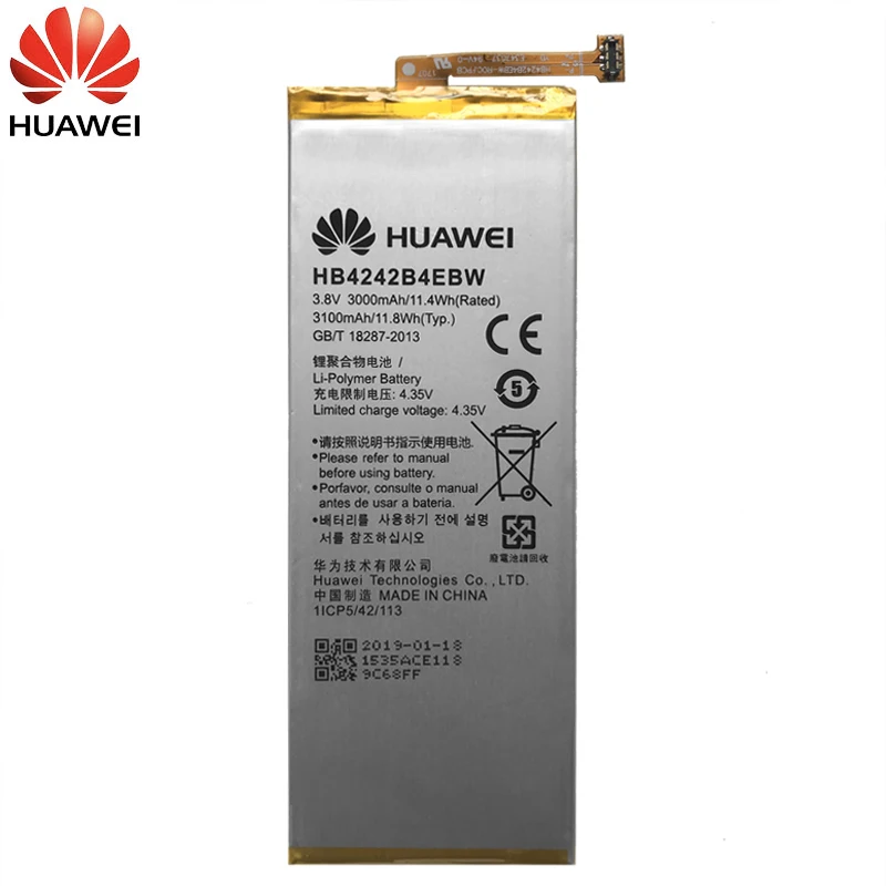 Huawei оригинальный телефон Батарея HB4242B4EBW для huawei honor 6 H60 L01 L02 L11 L04 4X Замена 3000