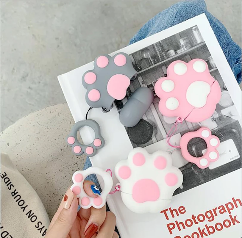 

Cute Cat Claw Silicone Bluetooth Wireless Earphone Case For AirPods Funny 3D Cat claw Cover Headset Bag For Apple Airpods 2 #35