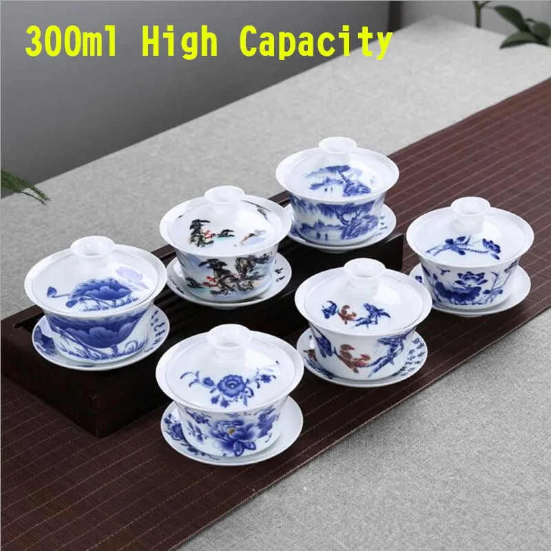 1 шт. 300 мл чайная чаша большой емкости Tureen KungFu чайный набор Gaiwan горшок