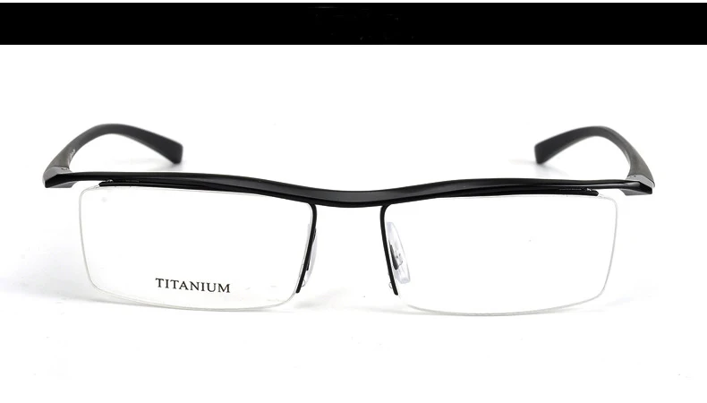 Browline Half Rim Titanium Metal Glasses Frame for Men Eyeglasses Fashion Cool Optical Eyewear Man Spectacles Prescription Frame