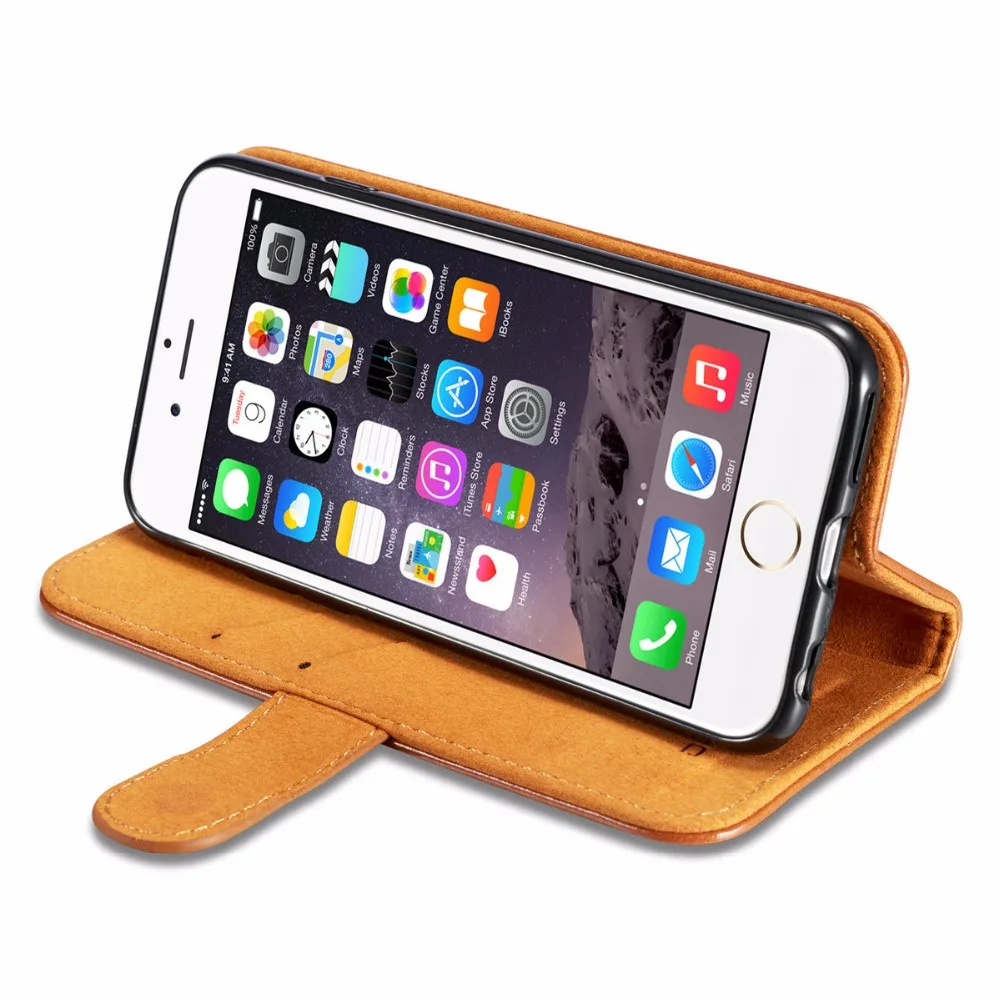 2 in 1 Wallet Leather Case for iPhone 6 Plus Detachable DG.Ming Genuine Flip Magnetic Card Business For 6+ | Мобильные телефоны и