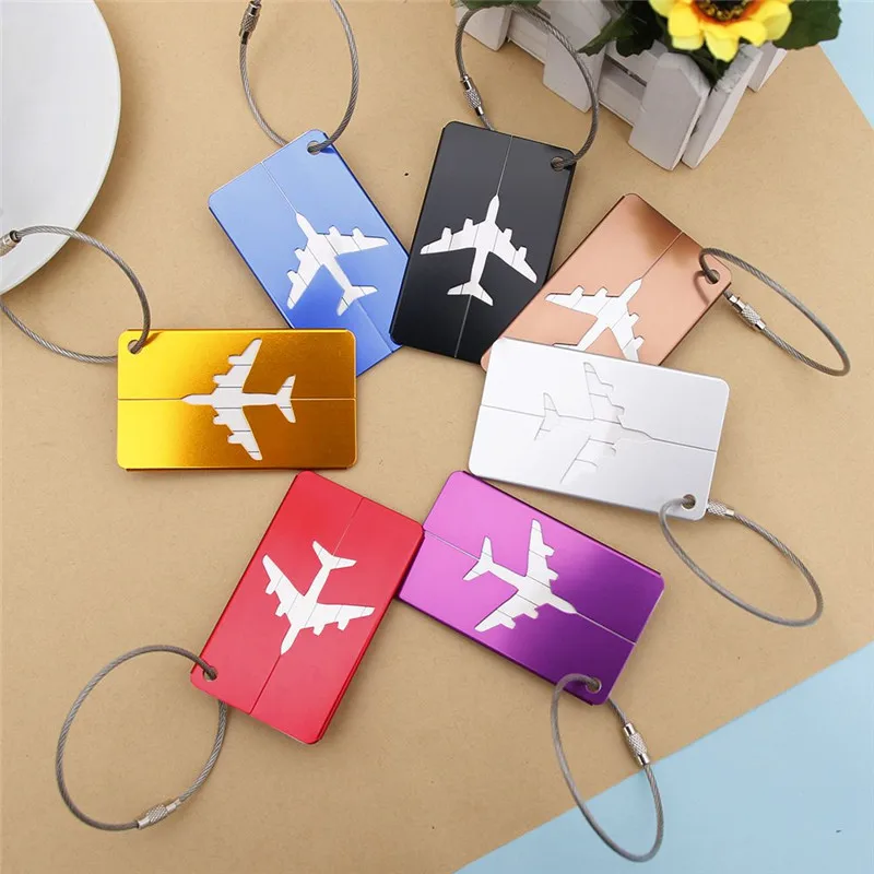 

1Pcs Hot Sale Chic Luggage Bags Accessories Durable Aluminium Travel Luggage Label Straps Suitcase Luggage Tags