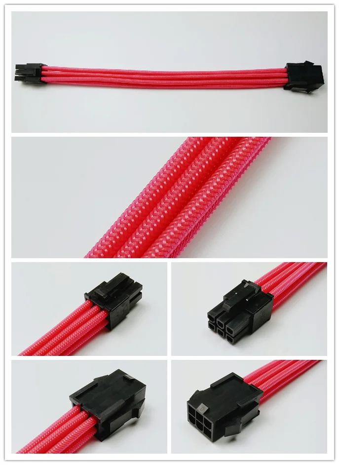 WinfMOD PCI E 6PIN Мама папа 18AWG PSU удлинитель/кабель с