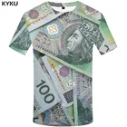 Забавная футболка s Money Мужская рубашка польская печать Harajuku футболки Повседневная Готическая Футболка с принтом красочные футболки 3d