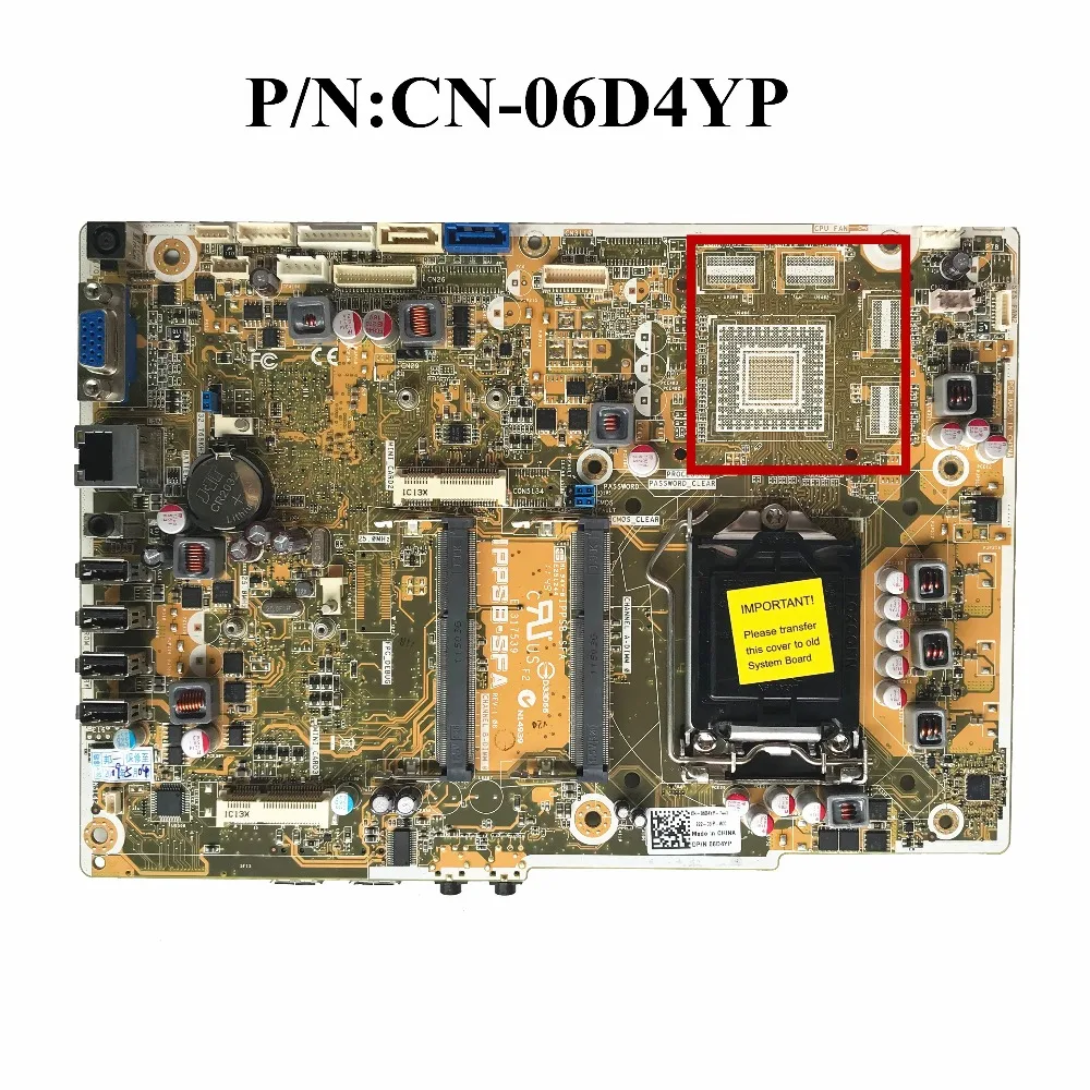 SZWXZY отлично подходит для DELL Inspiron One 2320 AIO Материнская плата ноутбука IPPSB SFA H61 CN 06D4YP