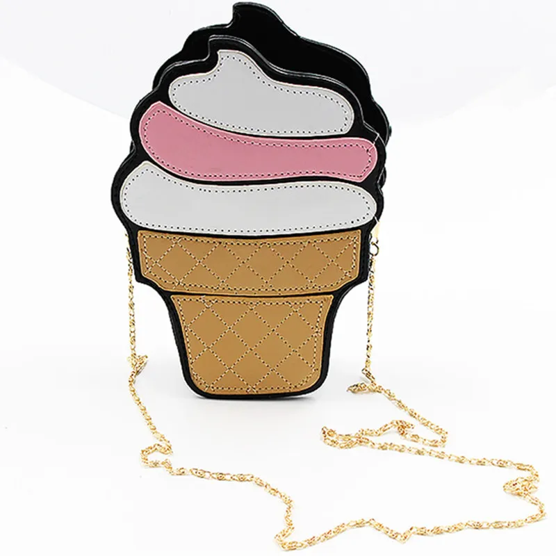 Новинка 2017 года милый мультфильм Для женщин мороженое кекс сумки на плечо из