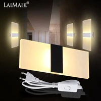 laimaik modern led wall lamp ac110v220v sconce led acrylic lamp wall mounted stair light 3w 6w 9w 12w bathroom led wall light