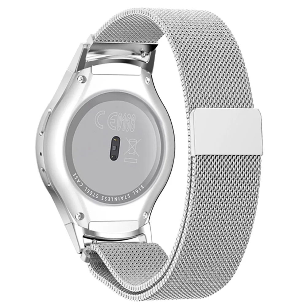 Серебристый 20 мм ремешок для samsung gear S2 smart watch band для samsung Galaxy Watch Active/Galaxy 42 мм браслет handsel с разъемом - Цвет ремешка: Серебристый