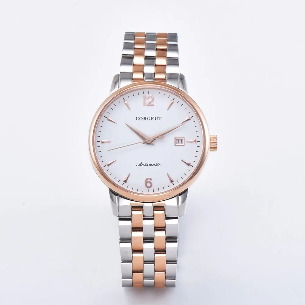 Мужские механические часы с сапфировым стеклом новые деловые автоматические