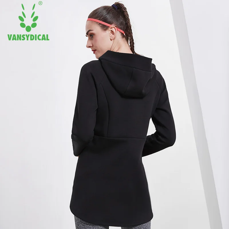 Vansydical женская зимняя куртка спортивная ветрозащитная с капюшоном Длинные куртки