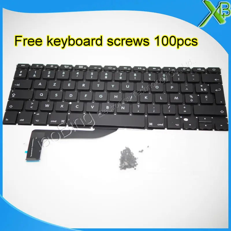 5 шт. --- Совершенно новая Французская клавиатура AZERTY FR + 100 винтов клавиатуры для