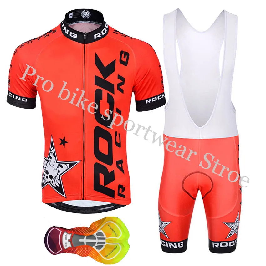 Cycling jersey set17 Rock racing, новинка, футболка для велоспорта с коротким рукавом, комплект, летняя одежда для велоспорта, быстросохнущая одежда для велоспорта, Майо, Ropa ciclismo - Цвет: Cycling jersey set17