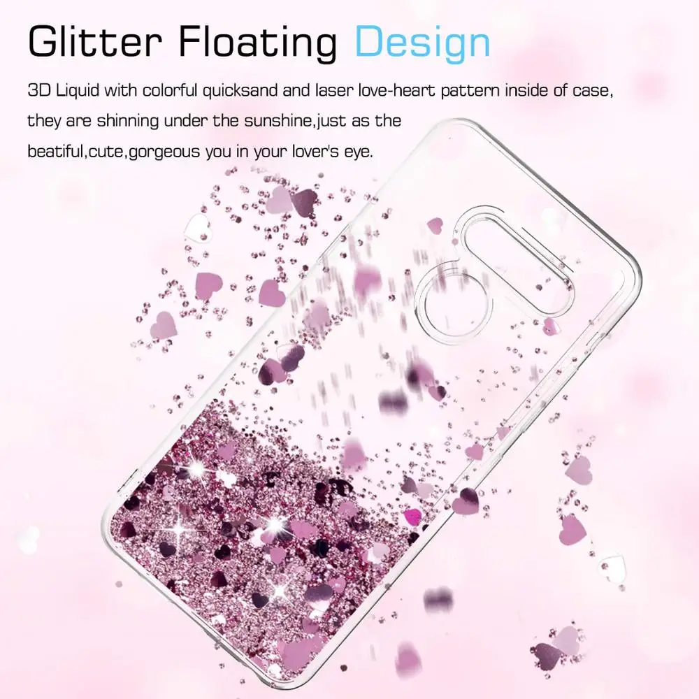 Блестящий Жидкий чехол для LG G8 силиконовый Dynamic qiccksand Star Love LGG8 |