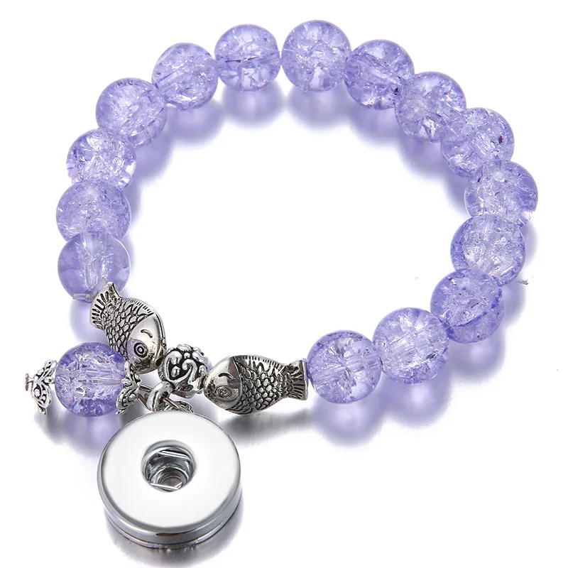 Новые Красочные цветные прозрачные бусины с трещинами браслеты пружинным