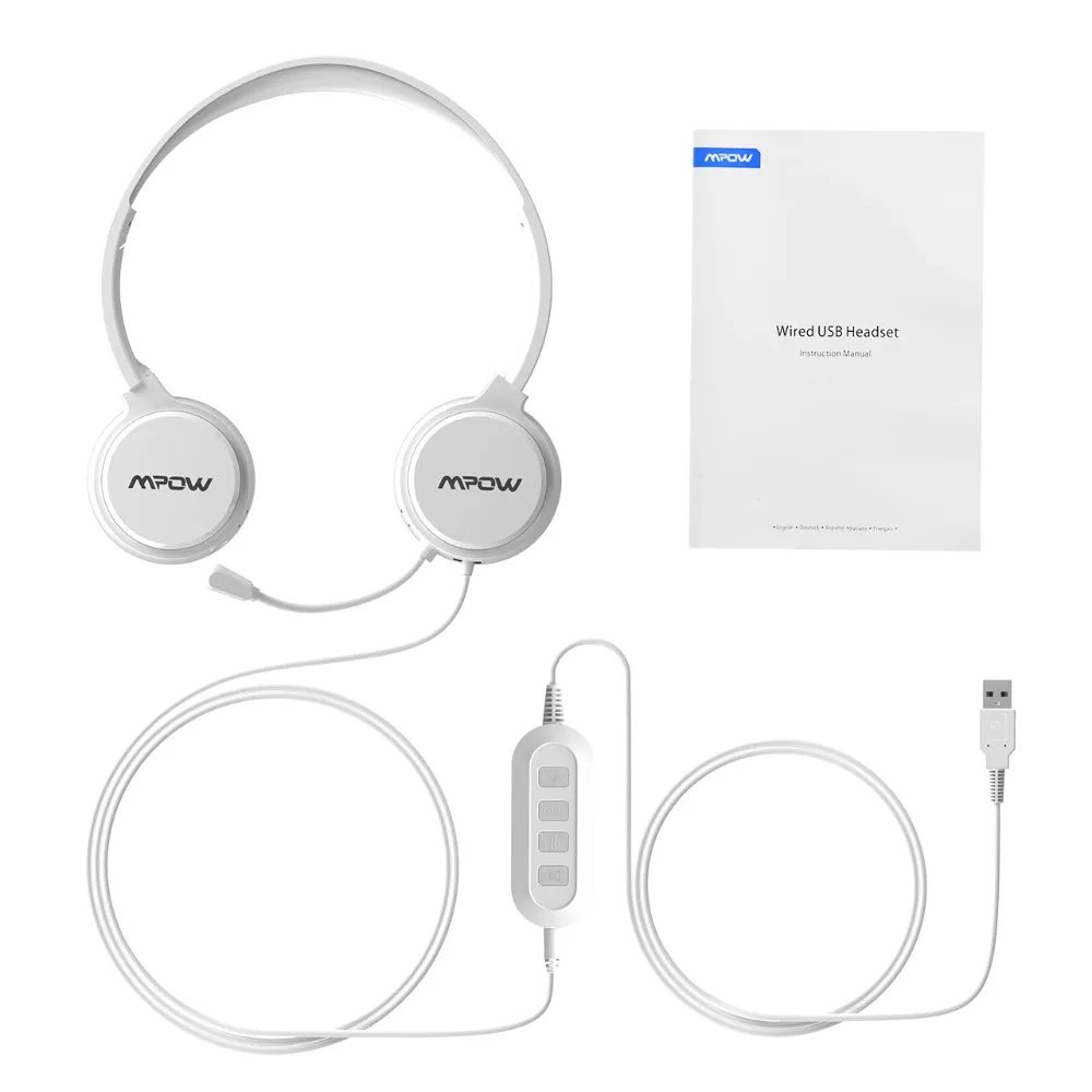 Mpow BH125 USB/3 5 мм разъем проводные наушники с микрофоном для Mac Skype колл центра