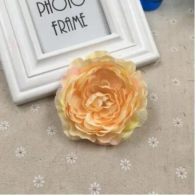 Lemon yellow YOOROMER 5 шт./лот 8,5 см Высокое качество пион цветочные бутоны шелк искусственный цветок Свадебные украшения DIY гирлянда ремесло цветок - Цвет: Lemon yellow