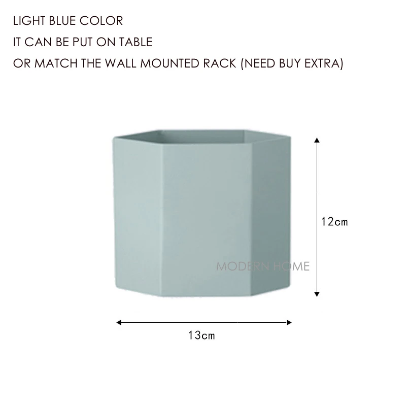 Light Blue Pot Современная мода дизайн столешница использовать или настенный Лофт металлические цветочные горшки стойки лоток для хранения, растения организации корзина горшок - Цвет: Light Blue Pot