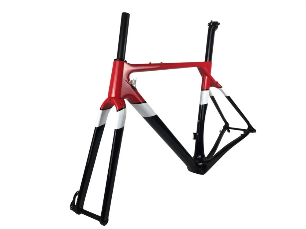 Новинка 700* 40C карбоновая гравийная рама Aero Cyclocross велосипедные карбоновые рамы через ось дисковый тормоз дорожные велосипедные рамы с гарнитурой BB386