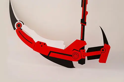 Популярное трансмутируемое рубиновое полумесяц розовое серповидное ПВХ Косплей