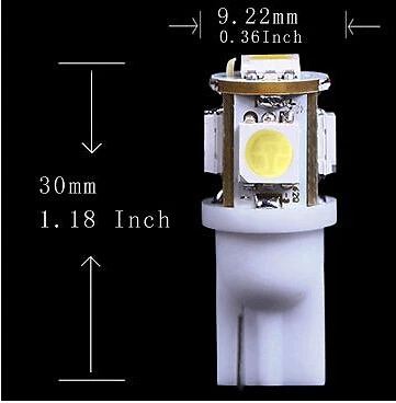 Hot Selling Interior Light Map Door led Lights 50 PCS Cool White T10 Wedge 5050 5SMD Car Dome Glove Box External Trunk LED | Автомобили и