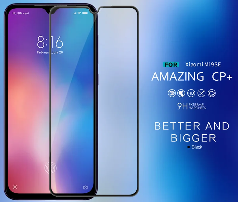 Nillkin CP+ закаленное стекло для Xiaomi Mi9 Lite SE защитный олеофобный полный экран клей