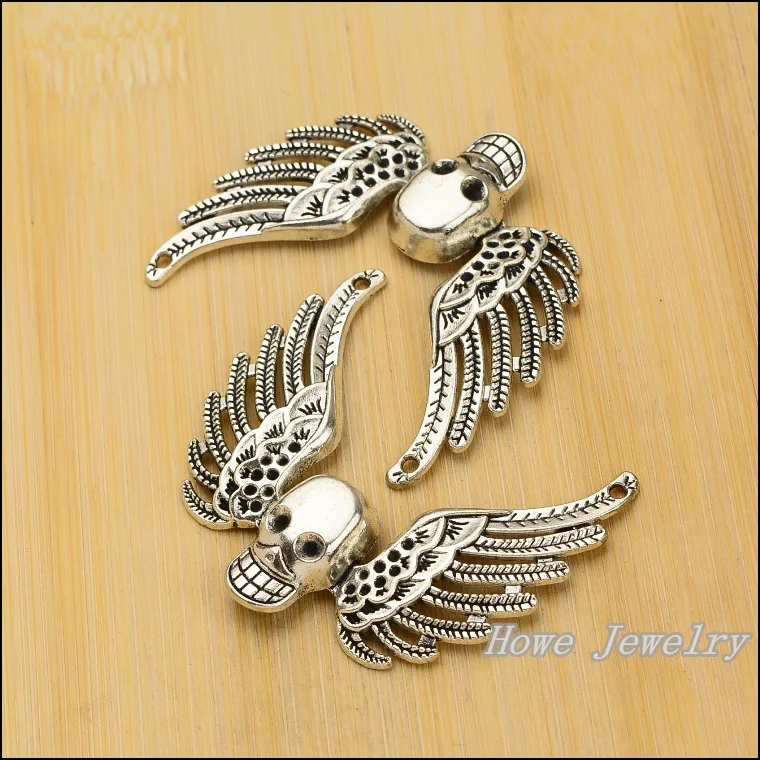 12 шт. Ретро стиль Хэллоуин Череп пиратский соединитель шарм тибетское серебро