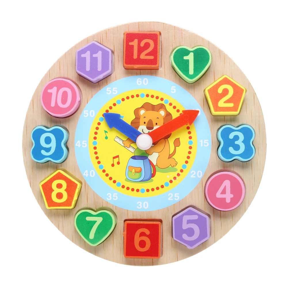 Clock 04 Детские деревянные строительные блоки, Детские обучающие игрушки Монтессори, детская Развивающая игра, развивающая игра, Когнитивная сортировочная деревянная коробка - Цвет: Clock 04