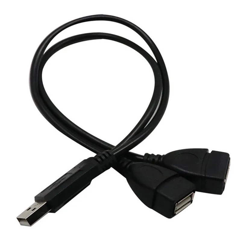 Лидер продаж 30 см USB 2 0 A штекер на двойных гнездовых разъема Y-разветвитель