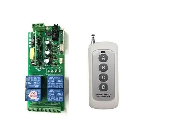 Универсальный AC 85v 250V 110V 220V 230V 4CH RF беспроводной релейный переключатель обучающий