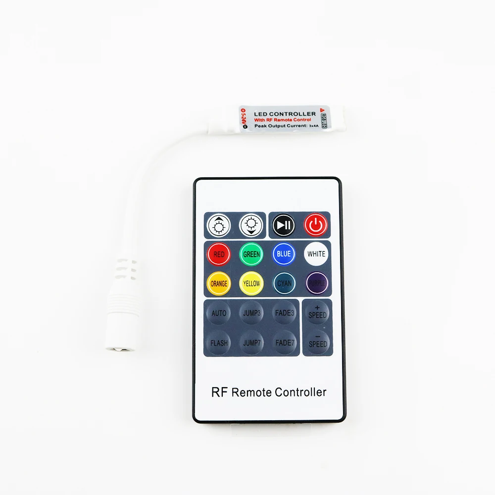 Контроллер для светодиодных лент 20 клавиш 4 контакта 5050 3528 3014 RGB|rf led controller|led