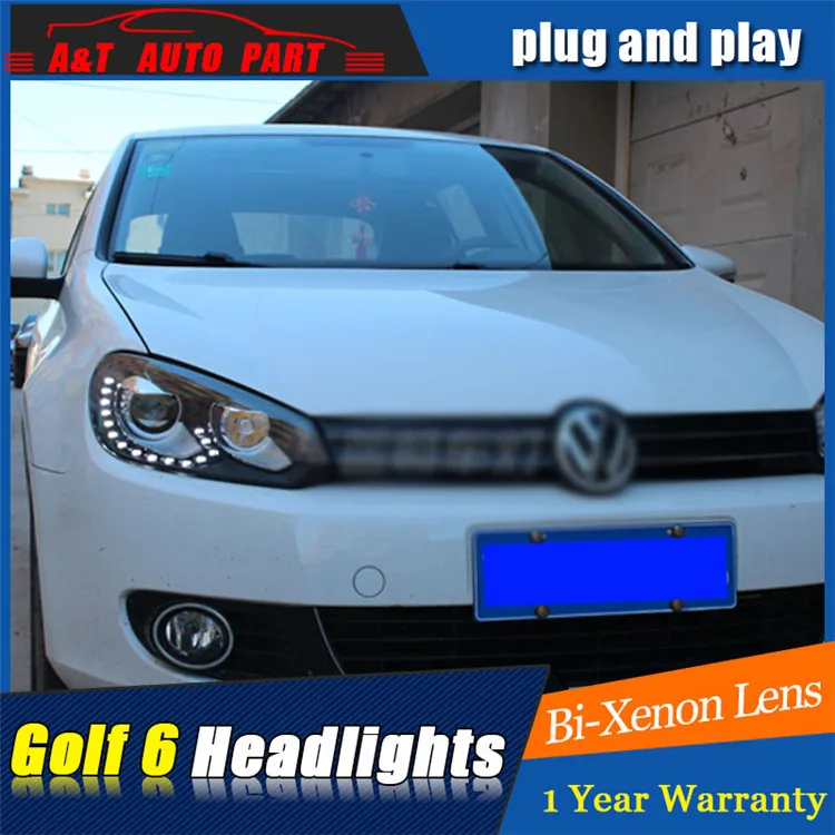 Фары для vw golf MK6 2009 2013 Стайлинг автомобиля 6 DRL светодиодный биксеноновый объектив