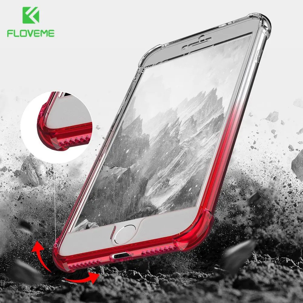 Kisscase 360 Защита Градиент Blue Ray чехол для iphone 8 7 6S 6 Plus Чехол анти Knock Обложка iPhone