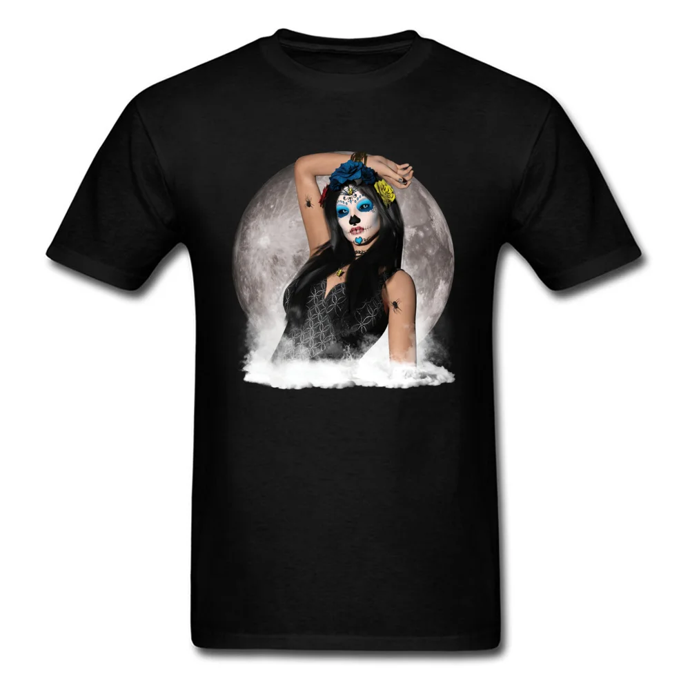 Faddsh Мужская футболка наивысшего качества одежда рубашка Maroc Sugar Skull Girl Vision голубые